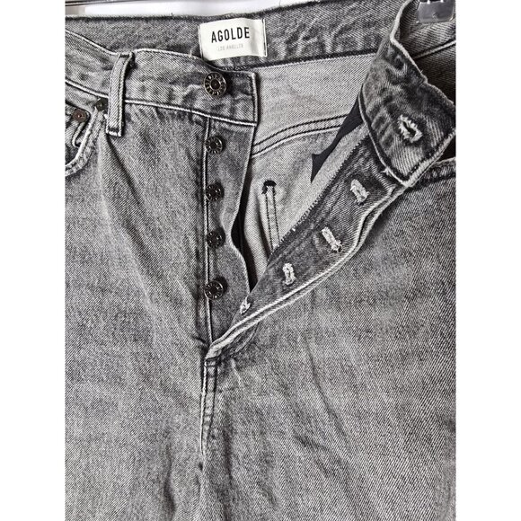 Agolde Jeans Womens Grey Denim 90’s Crop Size 28- READ INFO - Picture 3 of 16